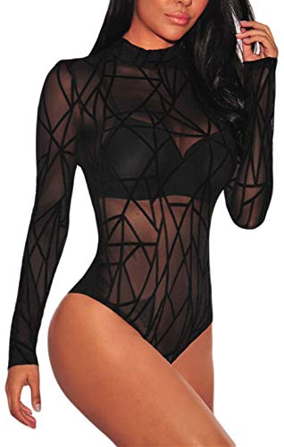 Algopix Similar Product 10 - JomeDesign Womens Long Sleeve Sheer