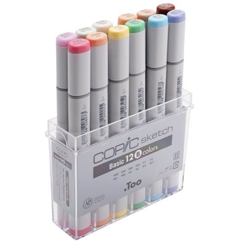 Algopix Similar Product 13 - Copic Sketch Marker Set 12 Basic B 