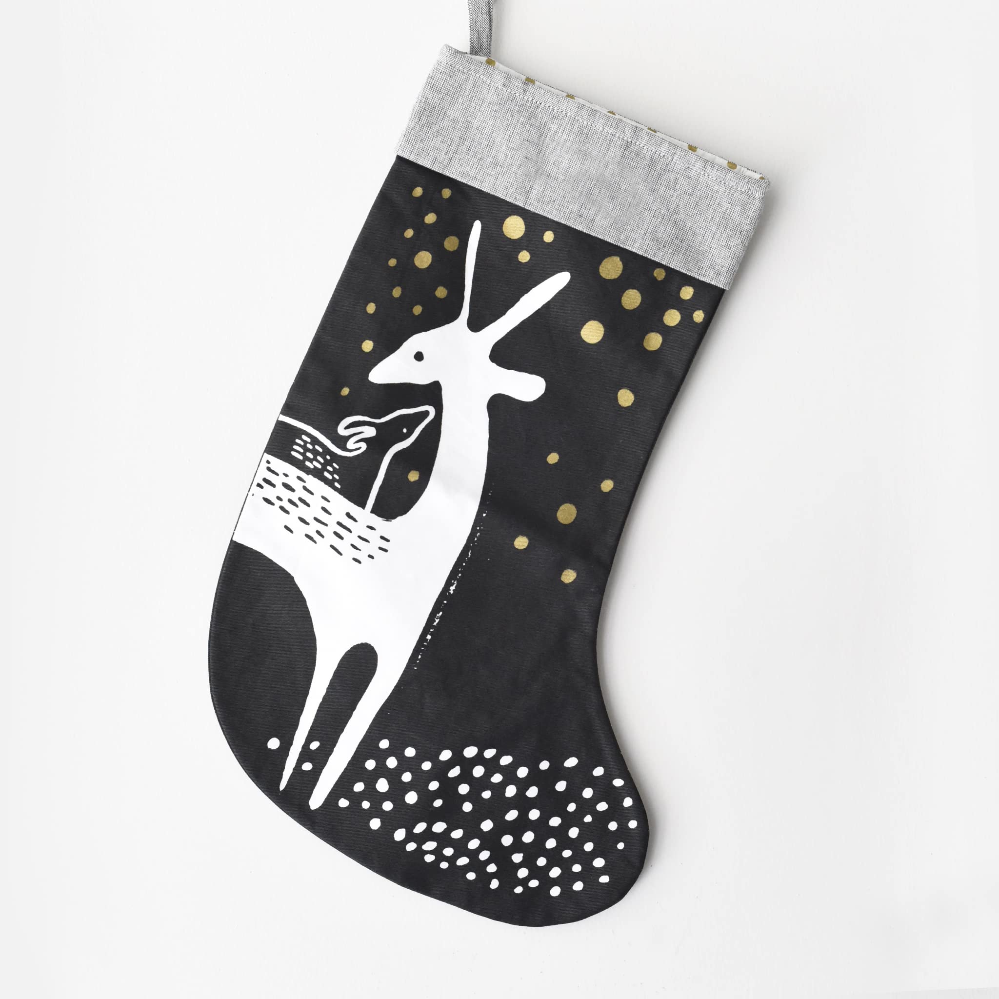 Algopix Similar Product 19 - Wee Gallery Deer Stocking  Christmas