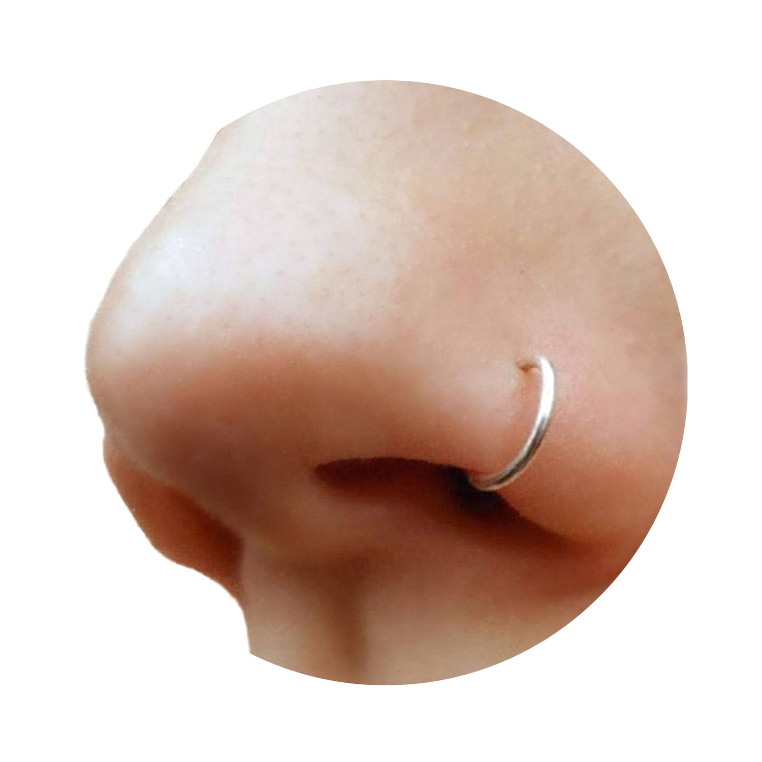 Algopix Similar Product 20 - Fake Clip On Nose Ring 20g  925