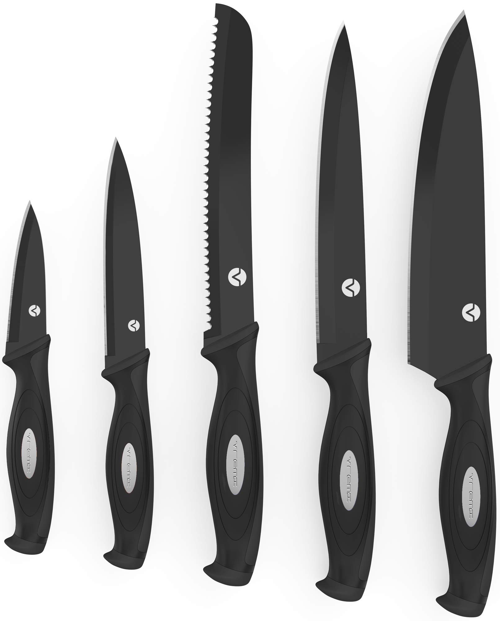 Algopix Similar Product 8 - Vremi 10 Piece Black Knife Set  5