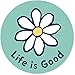 Algopix Similar Product 17 - Life is Good Circle Sticker Daisy