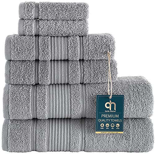 Algopix Similar Product 12 - Qute Home 6Piece Bath Towels Set 100