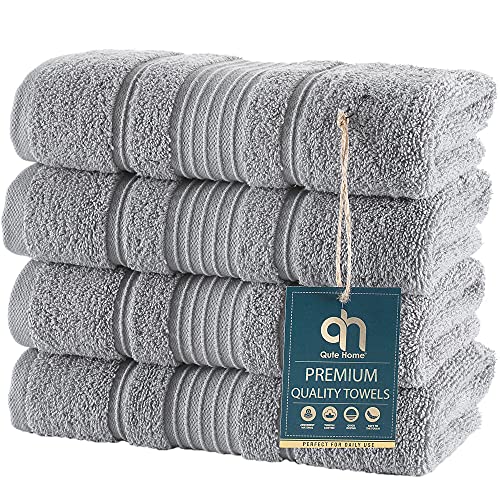 Algopix Similar Product 5 - Qute Home 4Piece Hand Towels Set 100