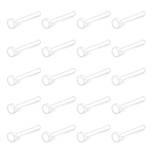 Algopix Similar Product 13 - Ruifan 20G Clear Bioflex Nose Bone Ring