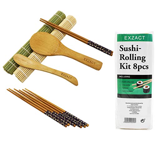 Algopix Similar Product 17 - Exzact EXSR08 Bamboo Sushi Rolling Kit