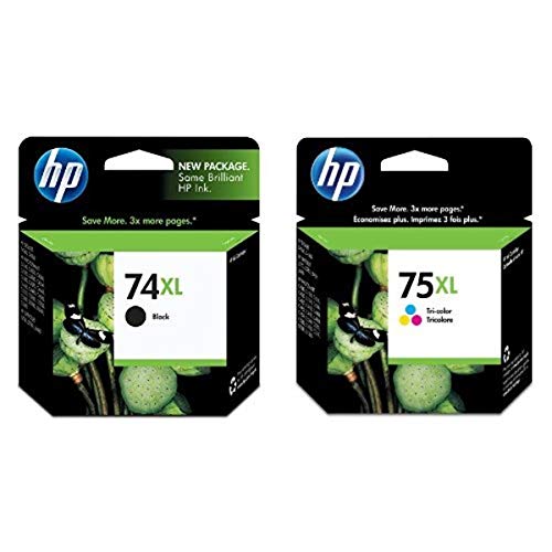Algopix Similar Product 4 - HP 74XL Black and HP 75XL TriColor Ink