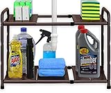 Algopix Similar Product 16 - Under Sink 2 Tier Expandable Shelf