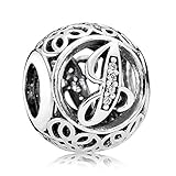 Algopix Similar Product 8 - Everbling Vintage Letter J Clear CZ 925