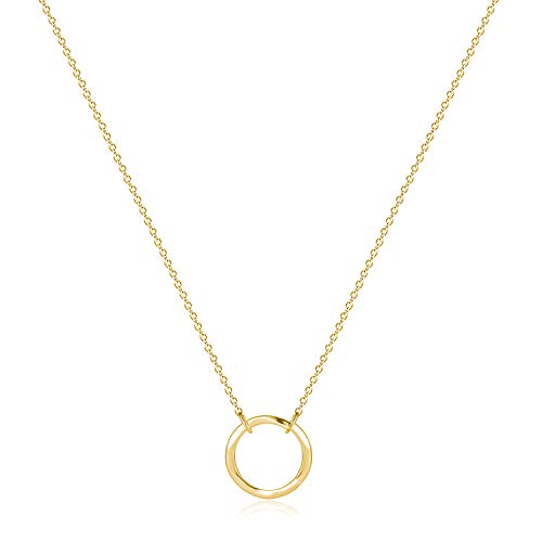 Algopix Similar Product 6 - Fettero Moon Gold Pendant Necklace for
