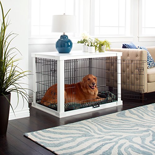 Algopix Similar Product 15 - Merry Products White Wooden Pet Kennel