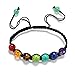Algopix Similar Product 12 - MILAKOO Braided Rope 7 Chakra Bracelet