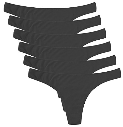 Algopix Similar Product 13 - 6 Pack Womens Thongs Cotton Breathable
