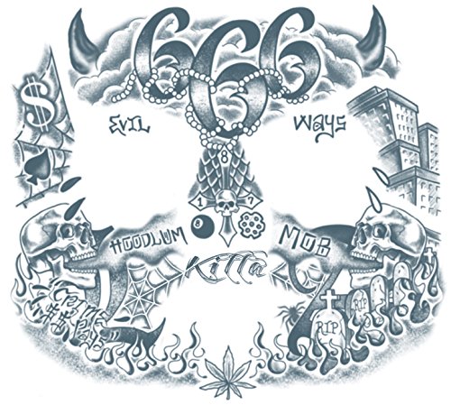 Algopix Similar Product 6 - Hoodlum Face Tatttoo Tinsley Transfers