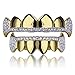 Algopix Similar Product 12 - TOPGRILLZ Gold Hip Hop Teeth Grillz