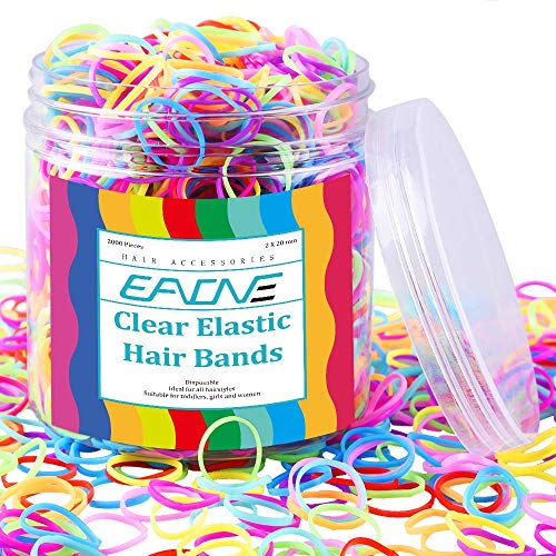 Algopix Similar Product 10 - EAONE 2000 Pieces Colorful Elastic Hair