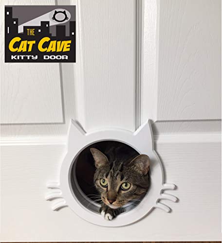 Algopix Similar Product 20 - The Cat Cave Interior cat Door (White)