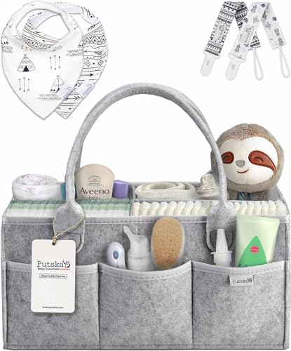 Algopix Similar Product 9 - PUTSKA Baby Diaper Caddy Organizer