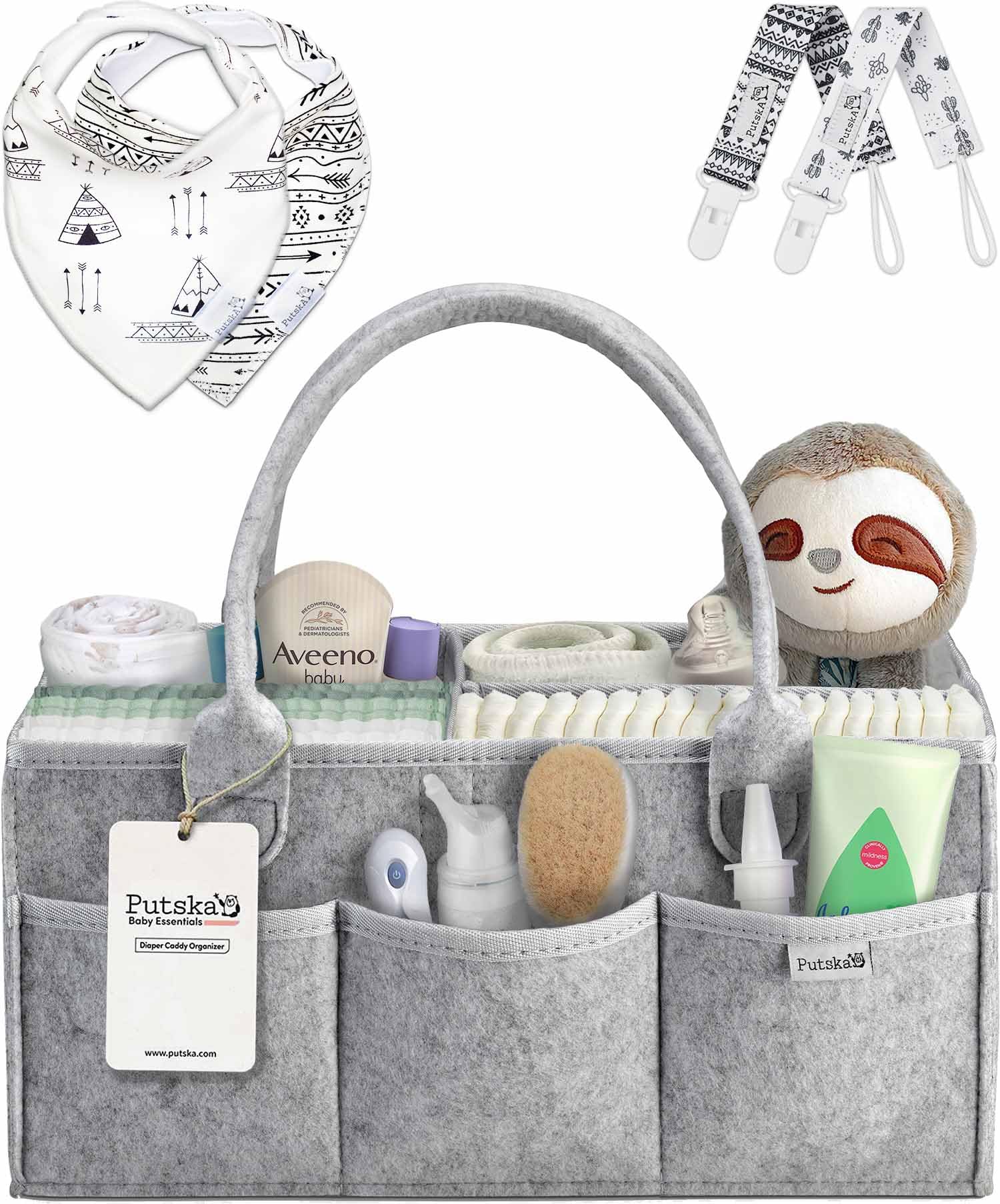 Algopix Similar Product 6 - PUTSKA Baby Diaper Caddy Organizer