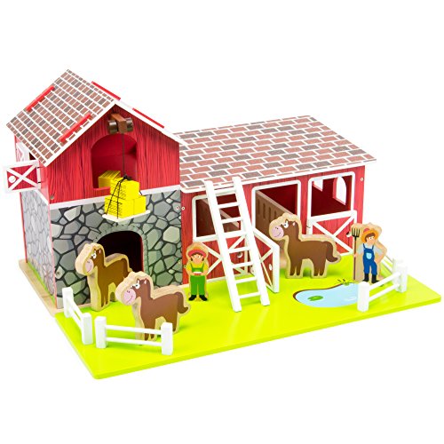 Algopix Similar Product 6 - Saddle Up Wooden Barnyard Playset 