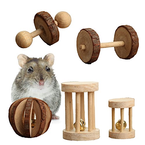 Algopix Similar Product 12 - Pevor Pack of 5 Hamster Chew Toys 