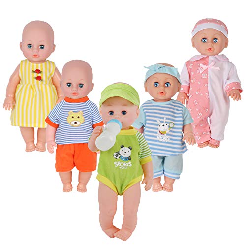 Algopix Similar Product 18 - Set of 5 Baby Doll Clothes