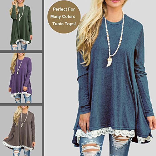 Algopix Similar Product 15 - Sanifer Long Bead Necklace Crescent