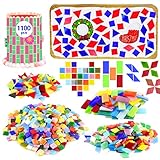 Algopix Similar Product 17 - 1100 Pieces Mixed Color Mosaic Tiles