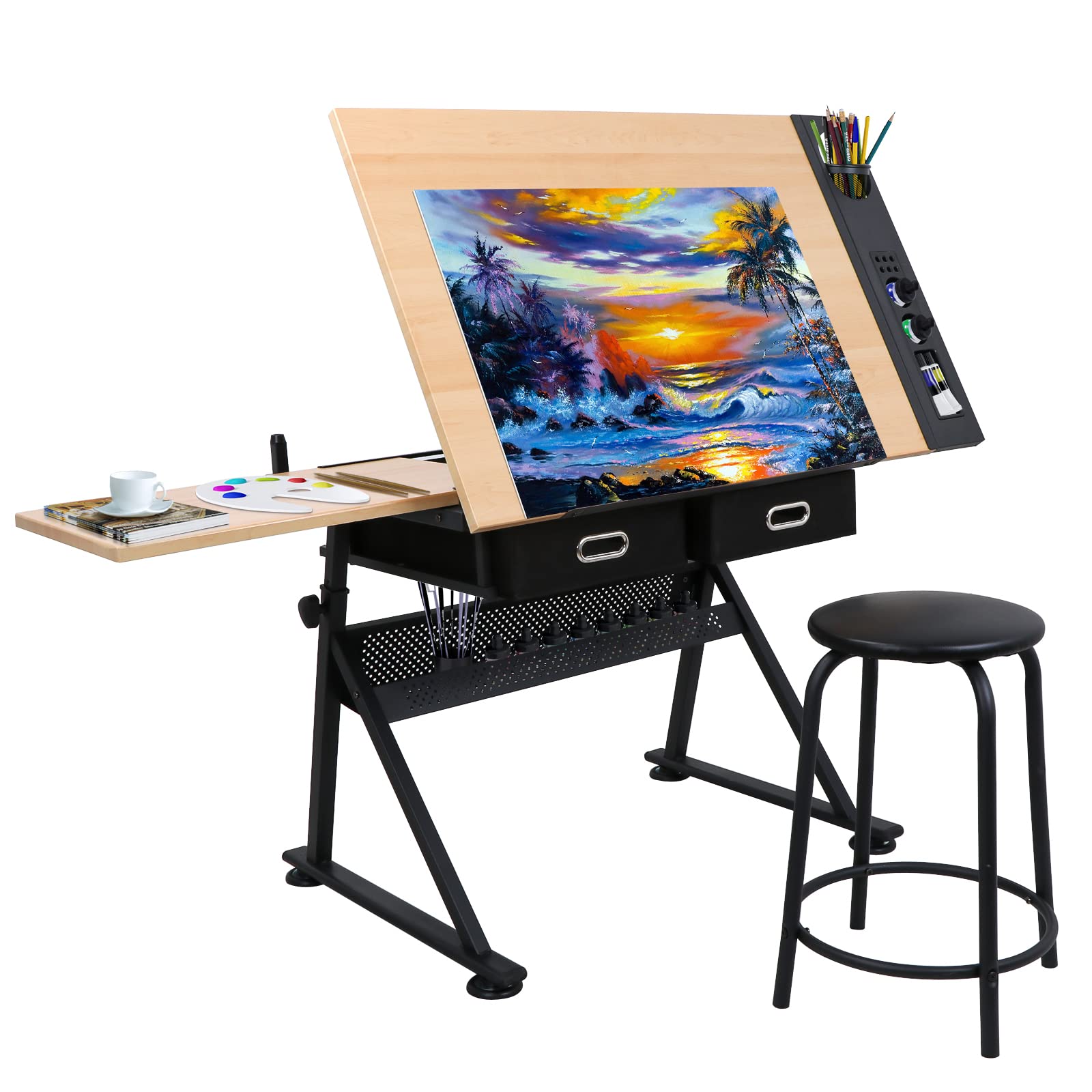 Algopix Similar Product 9 - ZENY Drafting Table Art Desk Drawing