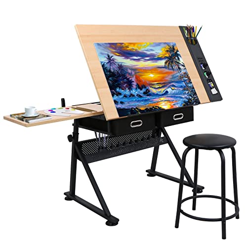 Algopix Similar Product 1 - ZENY Drafting Table Art Desk Drawing