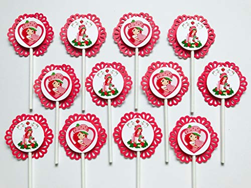 Algopix Similar Product 10 - STRAWBERRY SHORTCAKE Cupcake Topper 