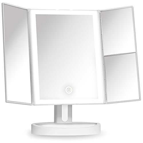 Algopix Similar Product 18 - Fancii Trifold Vanity Mirror with LED