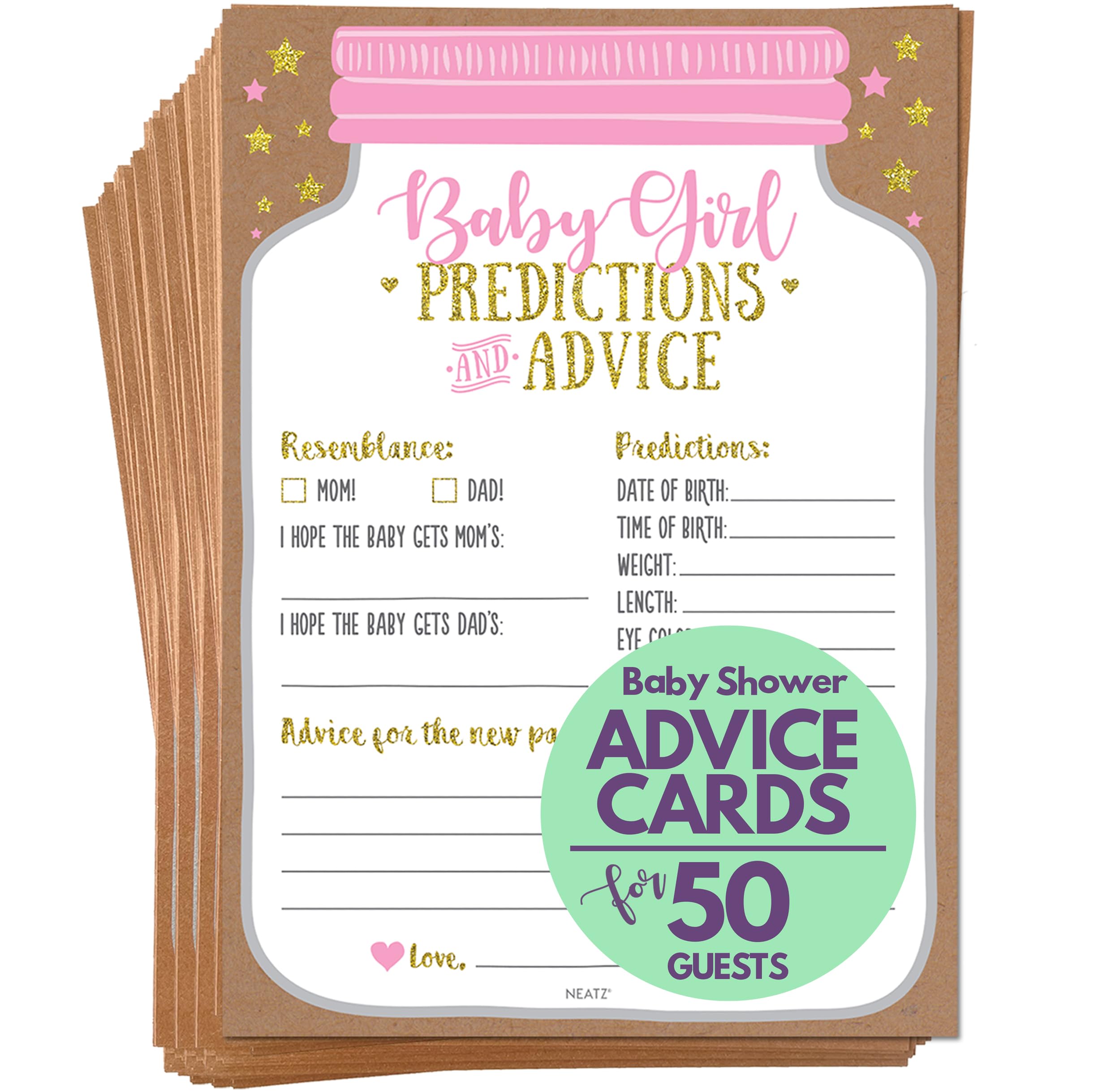 Algopix Similar Product 14 - Neatz Baby Shower Prediction Cards 50