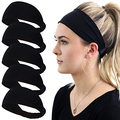 Algopix Similar Product 7 - Calbeing Black Workout Headband for