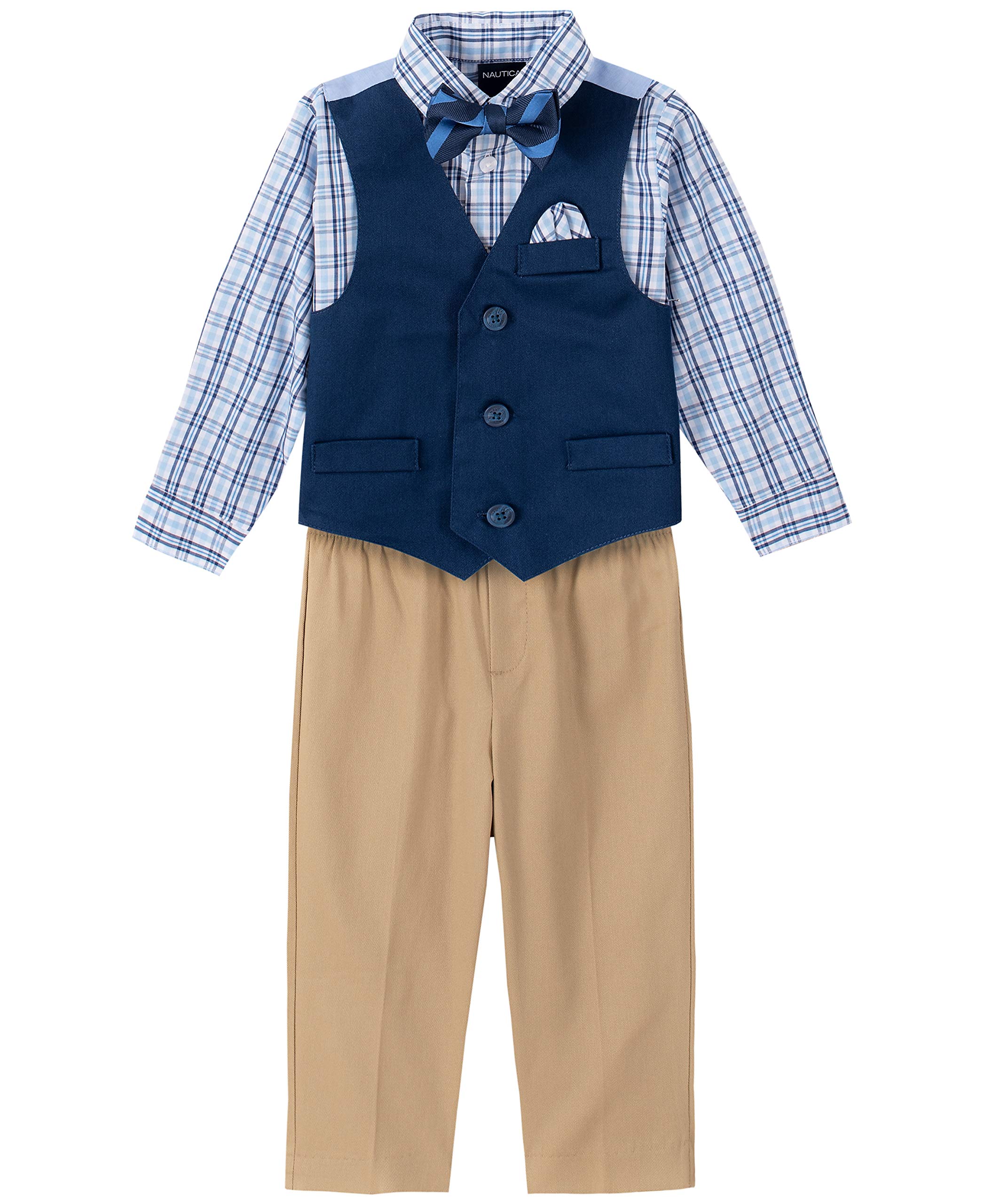 Algopix Similar Product 8 - Nautica Boys 4Piece Vest Set with