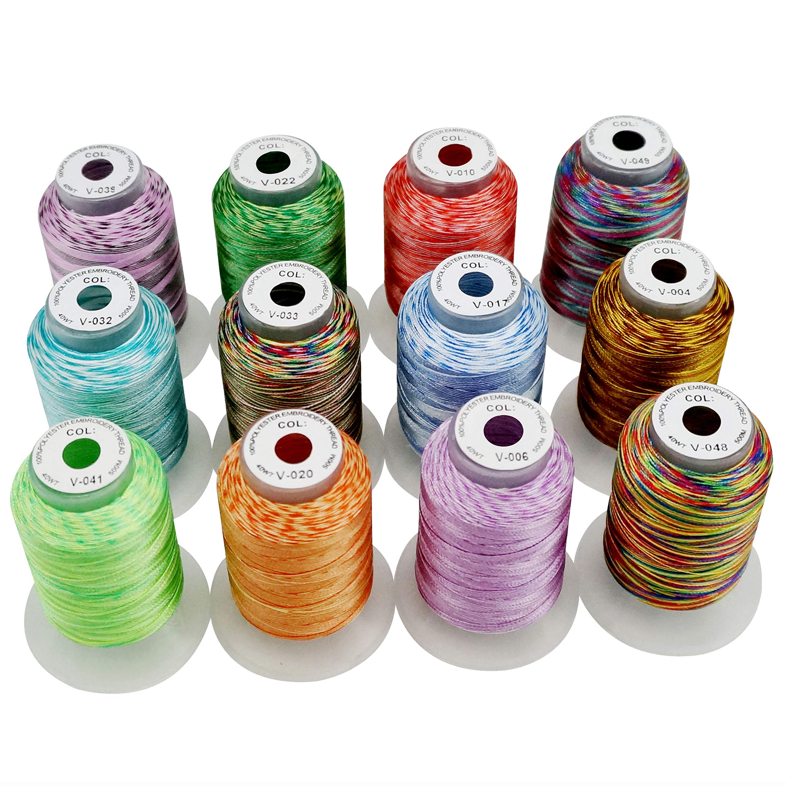 Algopix Similar Product 10 - New brothread 12 Colors Variegated