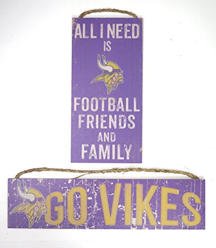 Algopix Similar Product 17 - Minnesota Vikings Wall decor 2 Wood
