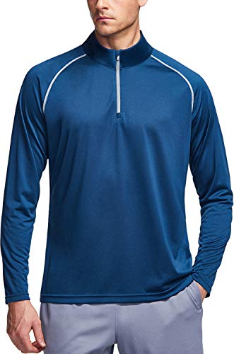 Algopix Similar Product 1 - TSLA Mens 14 Zip Pullover Long Sleeve