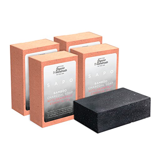 Algopix Similar Product 11 - SAPO Organic Bamboo Charcoal Soap Bar
