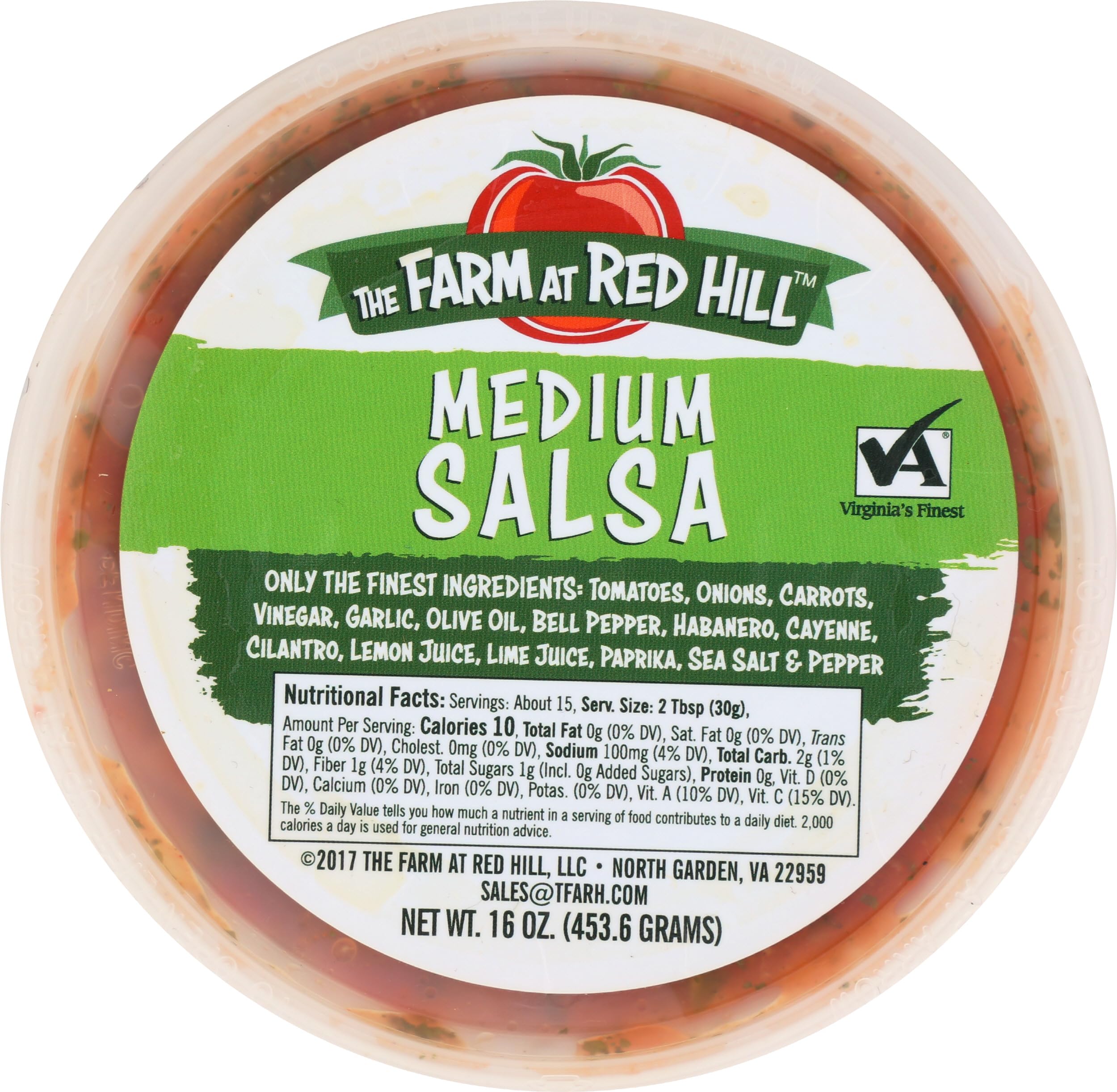 Algopix Similar Product 5 - THE FARM AT RED HILL Salsa Medium, 16 OZ