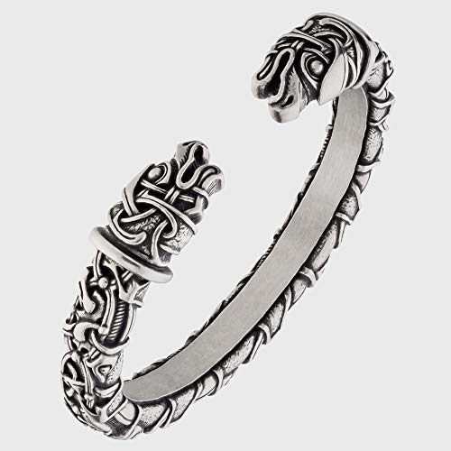 Algopix Similar Product 12 - Viking Bracelet  Nordic Metal Arm Ring