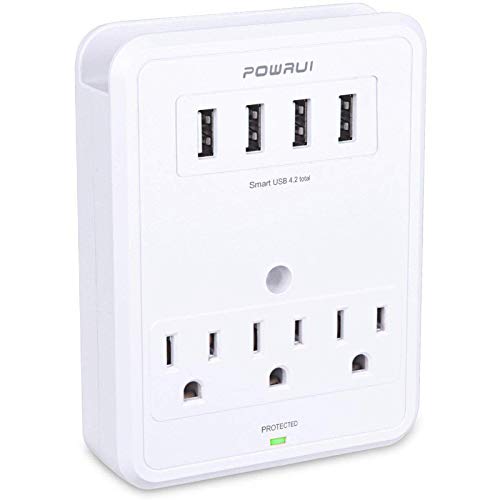 Algopix Similar Product 6 - POWRUI Multi Wall Outlet Adapter Surge