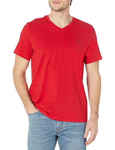 Algopix Similar Product 11 - Tommy Hilfiger Mens Flag V Neck Tee