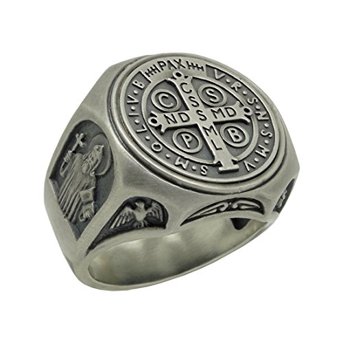 Algopix Similar Product 4 - Saint Benedict Sterling Silver 925