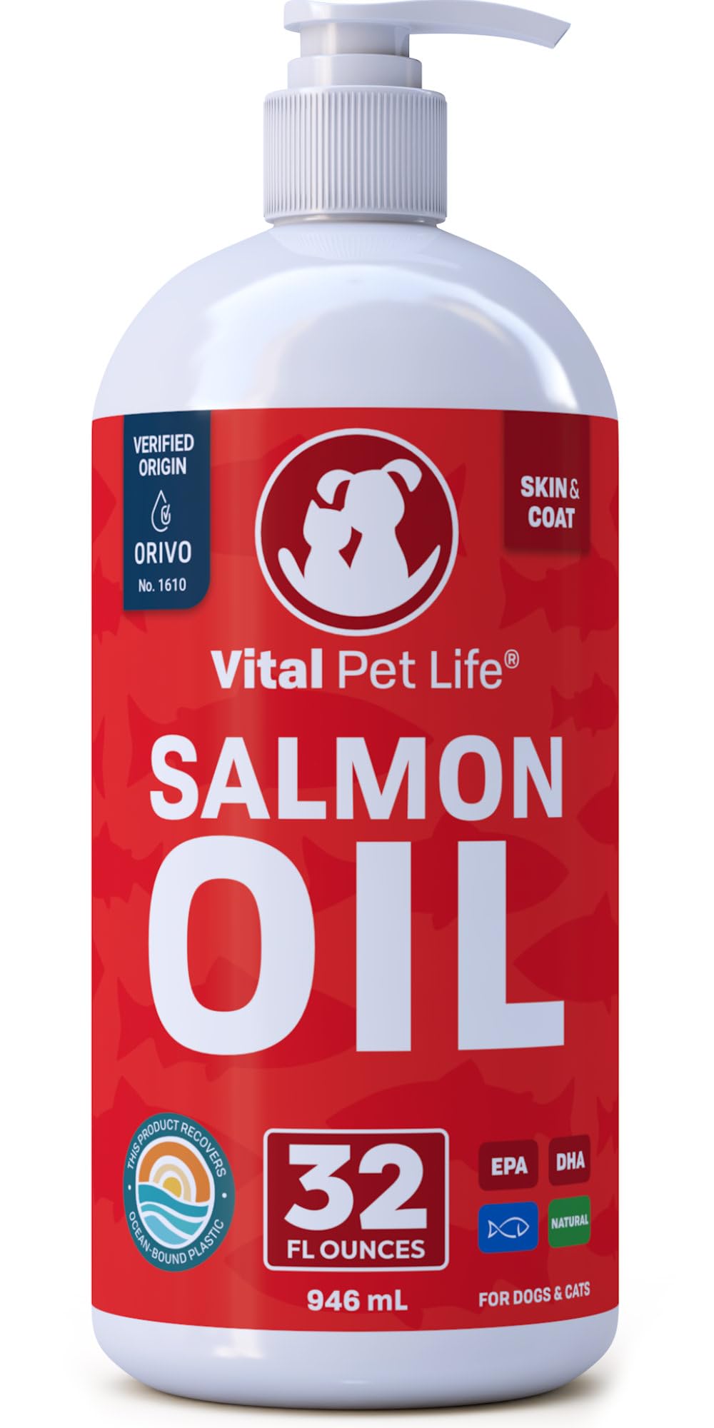 Algopix Similar Product 18 - Salmon Oil for Dogs  Cats  Healthy