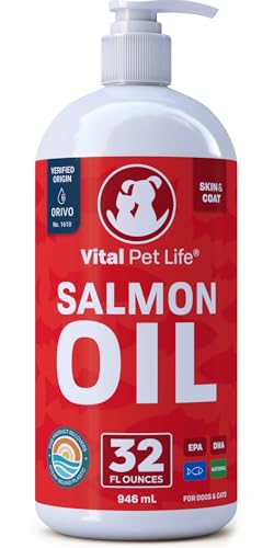 Algopix Similar Product 20 - Salmon Oil for Dogs  Cats  Healthy