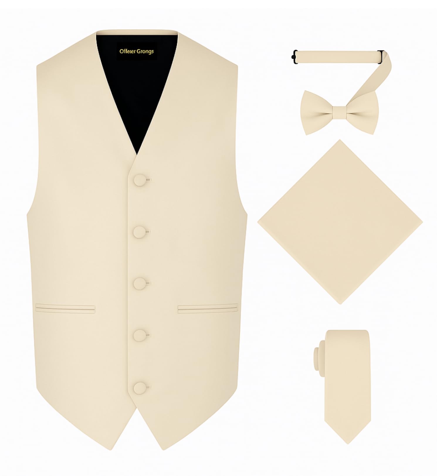 Algopix Similar Product 10 - Oliver George 4pc Mens Solid Formal