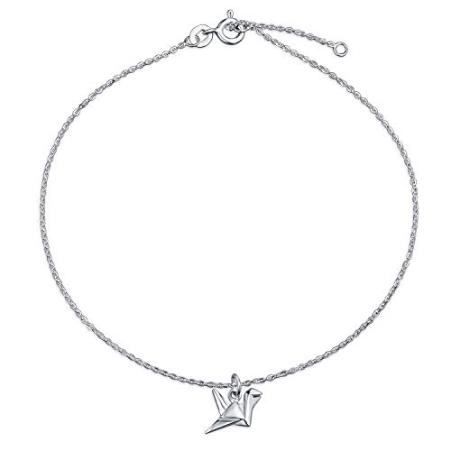 Algopix Similar Product 10 - Origami Small Swan Bird Anklet Charm