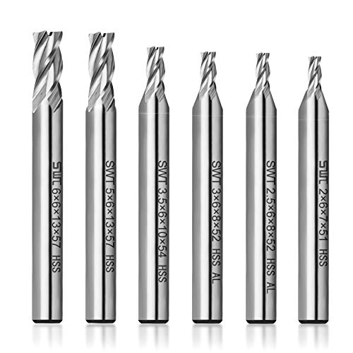 Algopix Similar Product 17 - Milling Cutter CYLBAQ 6Pcs HSS