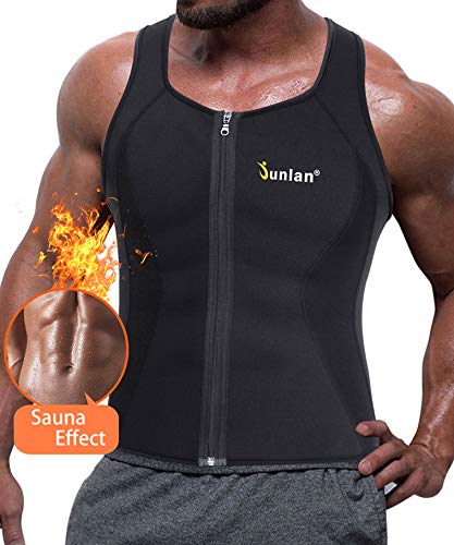 Algopix Similar Product 7 - Junlan Men Sweat Waist Trainer Tank Top